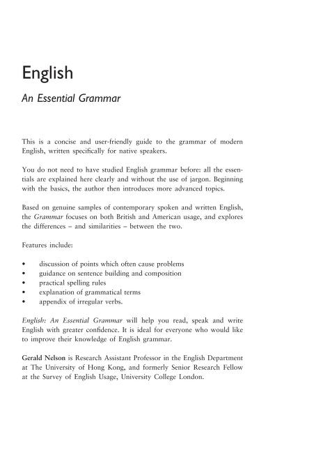 English An Essential Grammar : Free Download, Borrow, and
